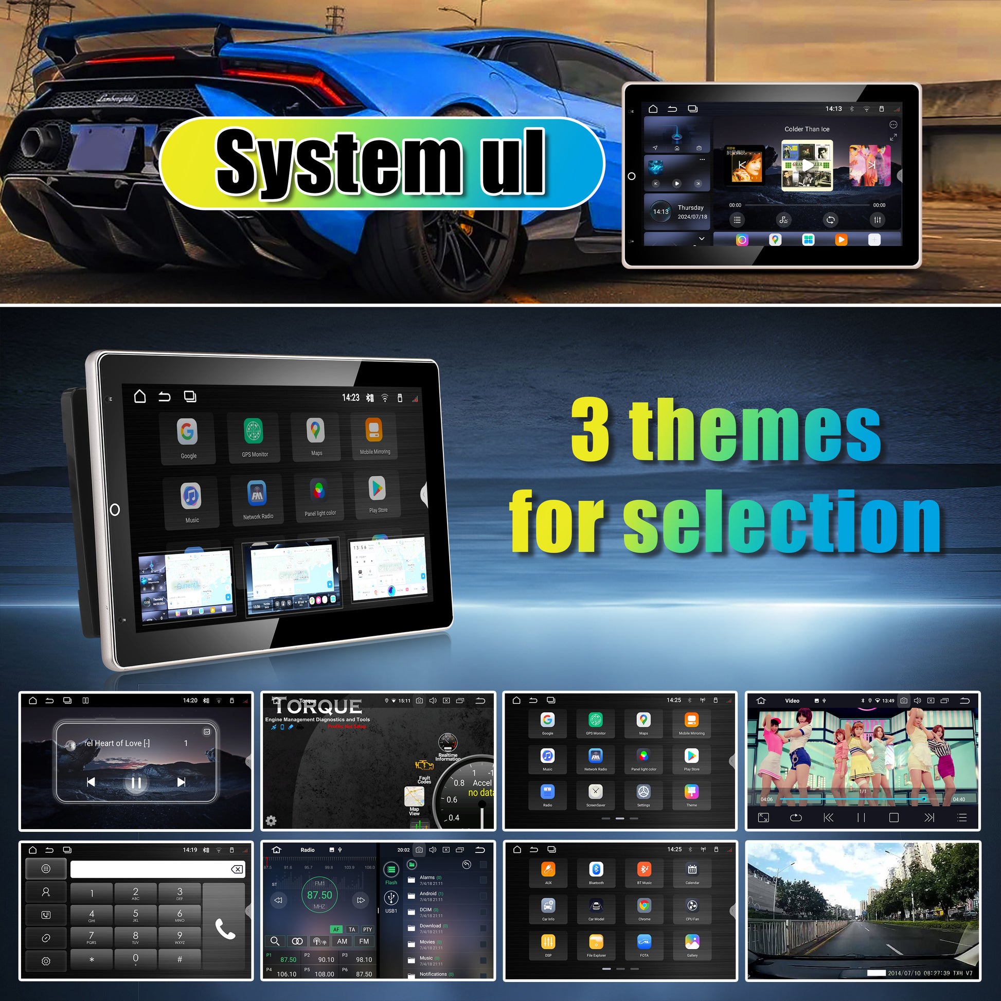 Universal 10.1 inch car radio
