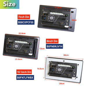 Universal Android 14 car radio, 10.1 inch Electric screen, Octa Cores(4+64GB), Wireless Carplay, DSP+